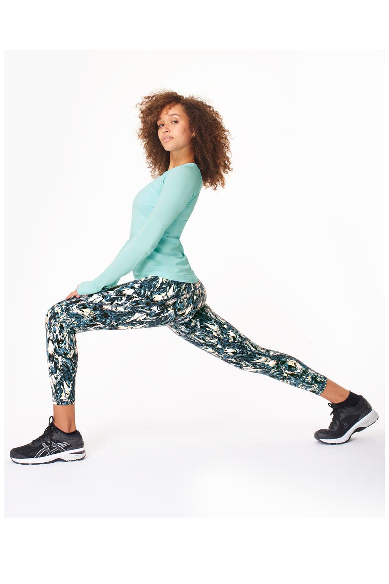Power Pocket Workout Leggings, Alternate, color, BLUE MARBLE PRINT