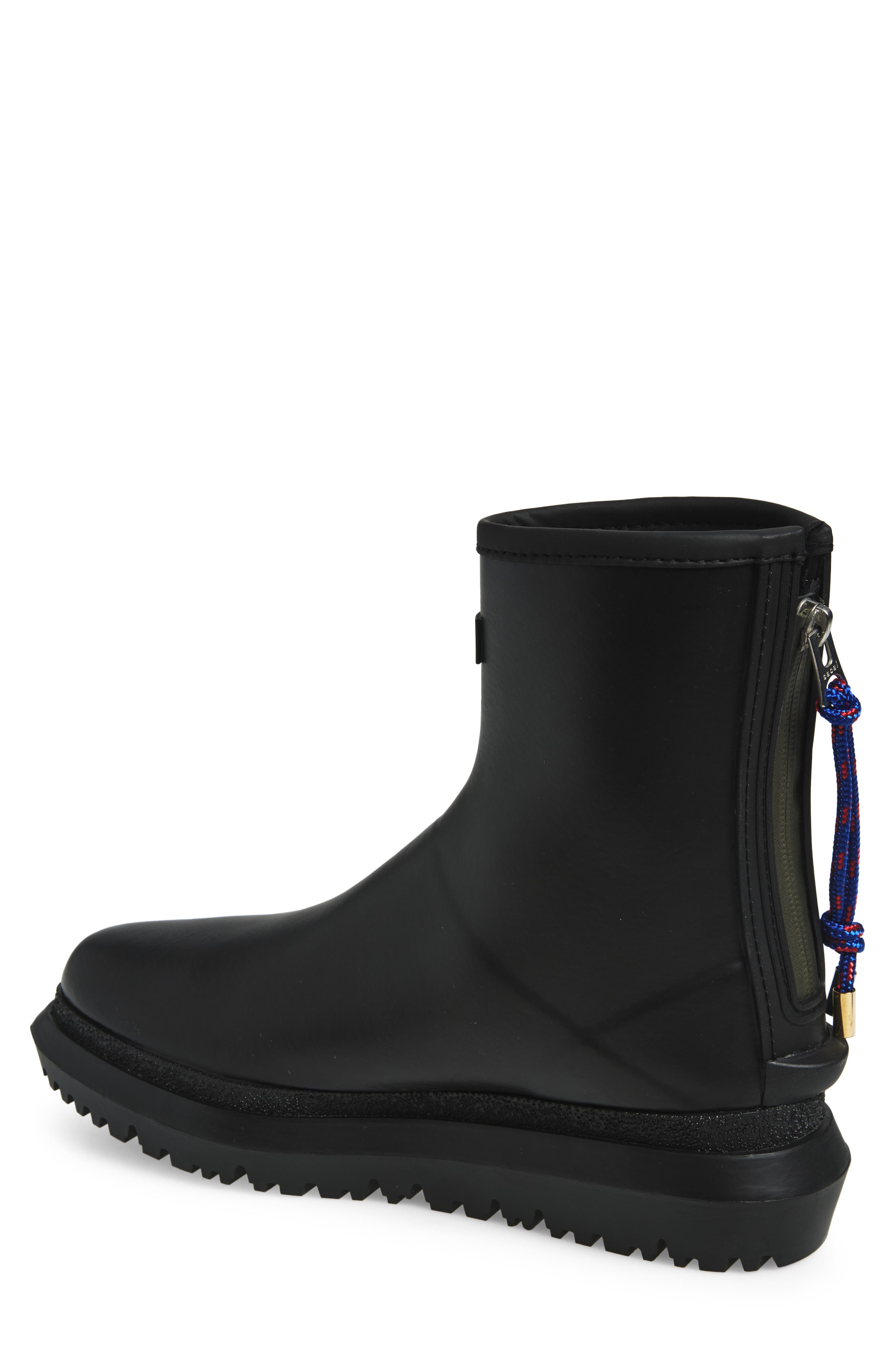 Sacai Rubber Waterproof Rain Boot, Alternate, color, Black