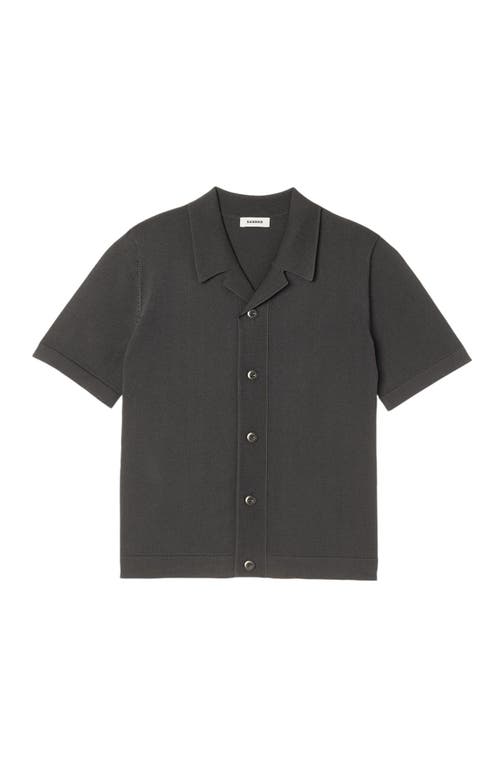 Sandro Short Sleeved Shirt In Dark Kaki.
