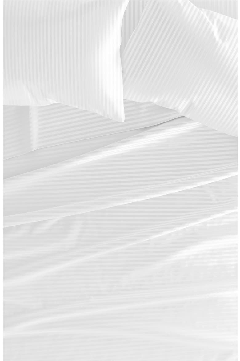 Premium Ultra Soft Striped 4-Piece Bed Sheet Set, Alternate, color, WHITE