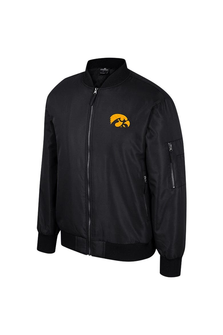 Men's Colosseum  Black Iowa Hawkeyes Full-Zip Bomber Jacket, Alternate, color, Black