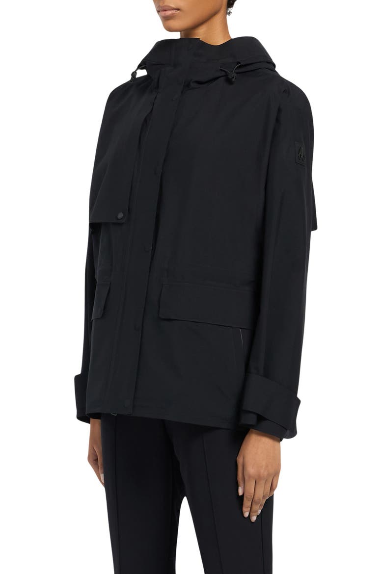 Laurier Waterproof Ripstop Jacket, Alternate, color, BLACK