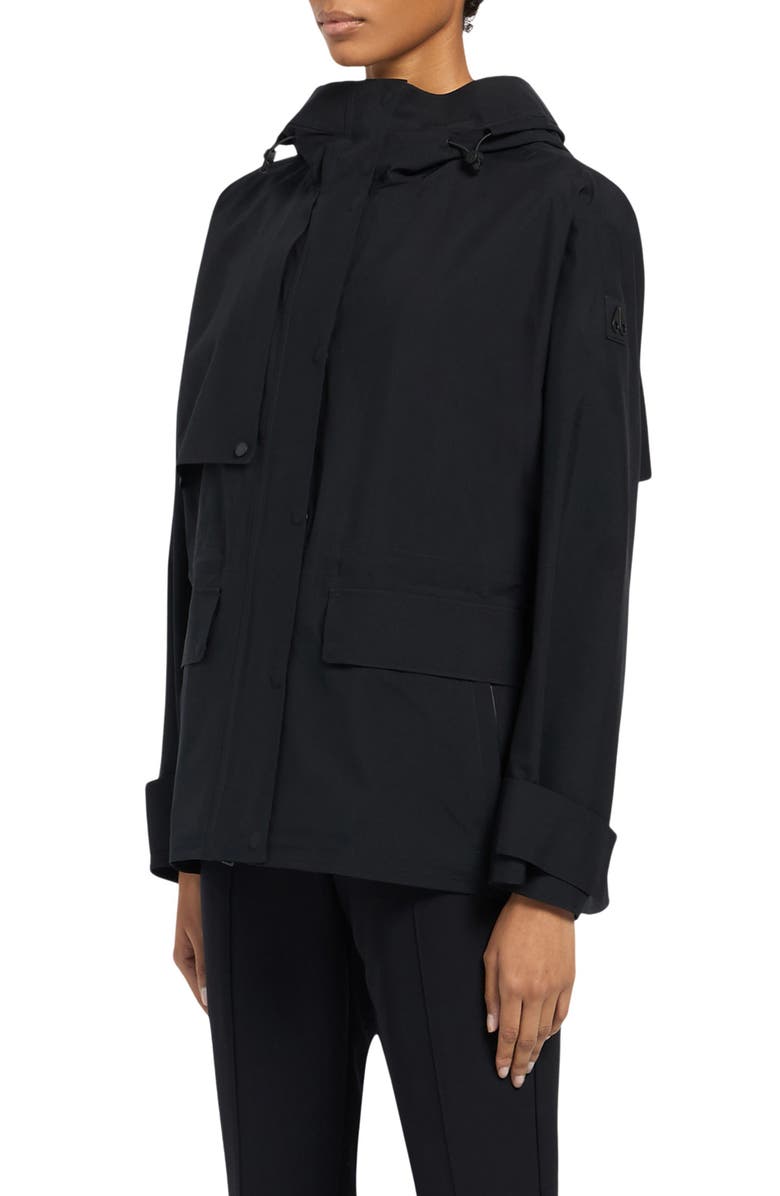 Moose Knuckles Laurier Waterproof Ripstop Jacket, Alternate, color, Black