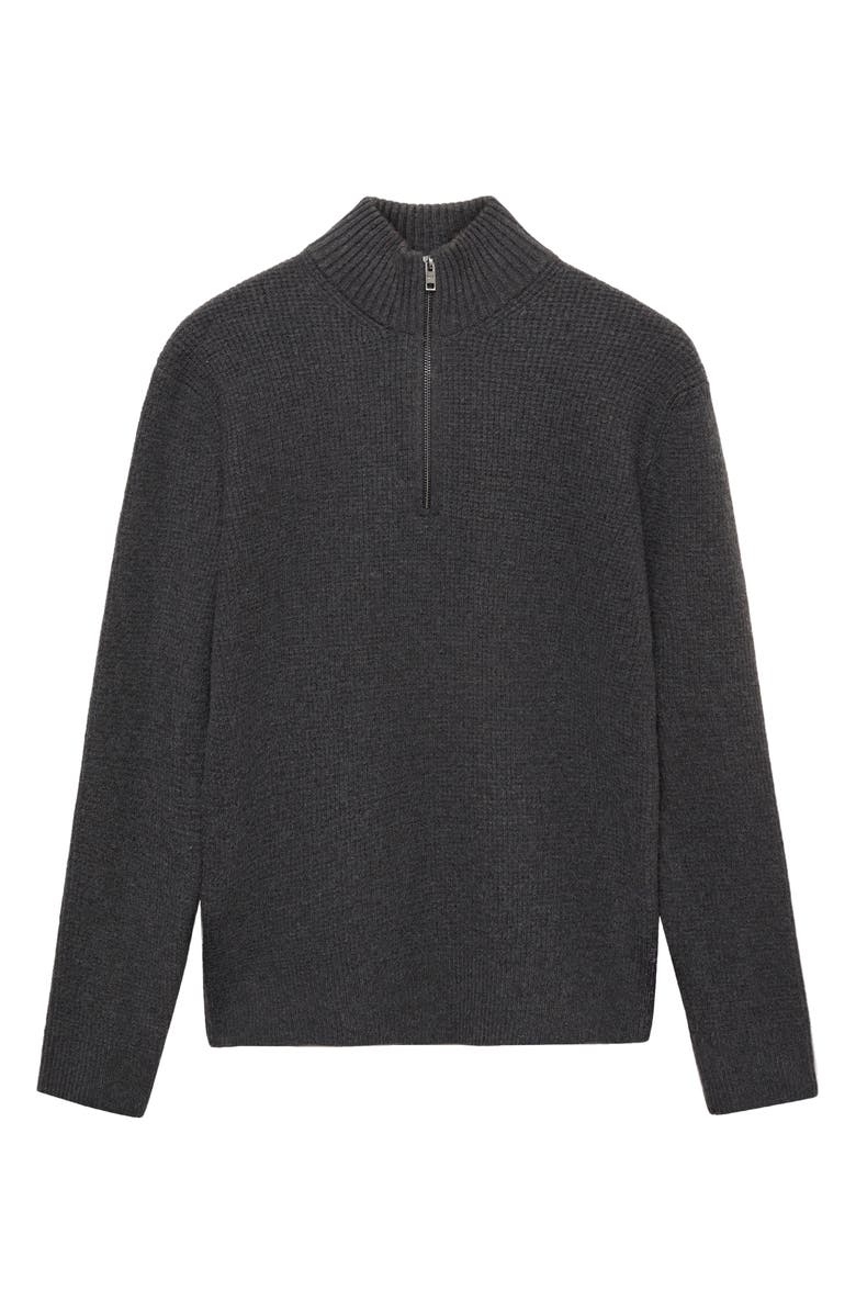 MANGO Mock Neck Quarter Zip Sweater, Alternate, color,