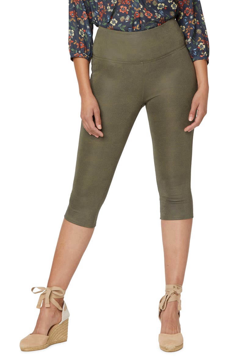 Pull-On Capri Leggings, Main, color, MOSS