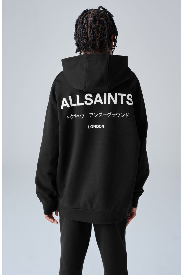 Kids' Underground Graphic Cotton Hoodie, Alternate, color, BLACK