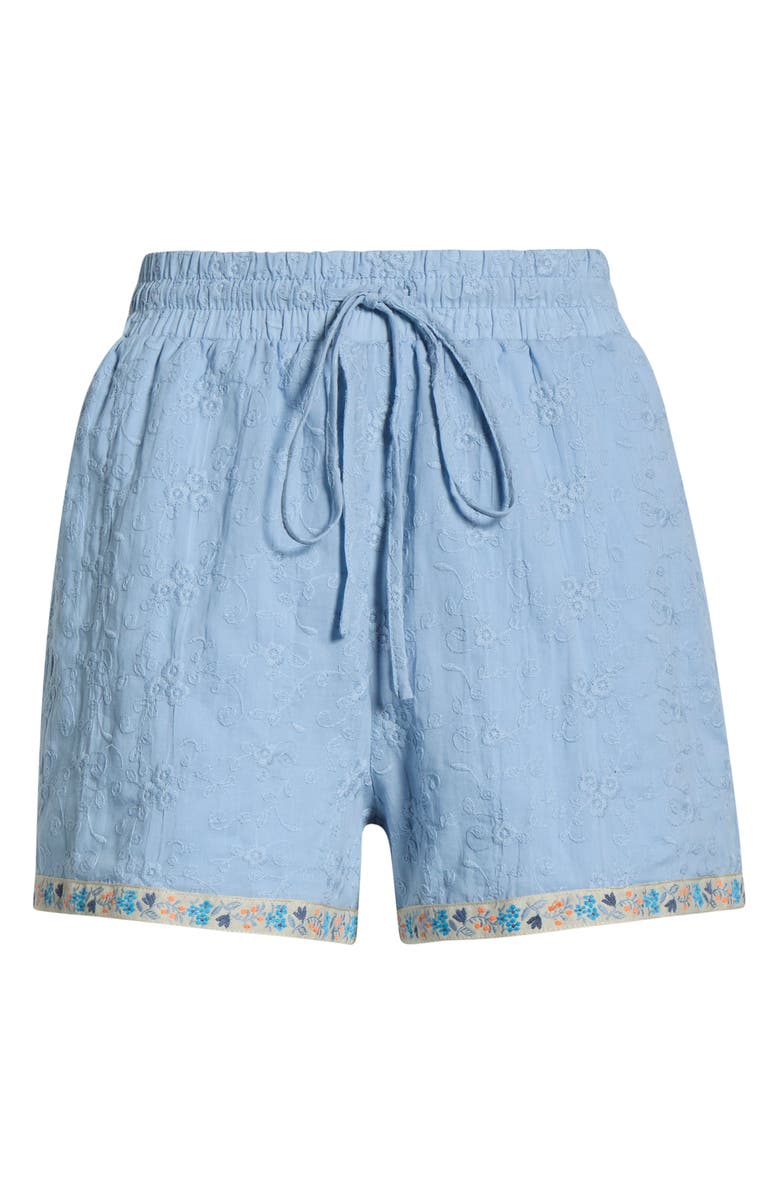 SUGARLIPS Marcy Embroidered Cotton High Waisted Shorts, Main, color, 