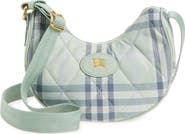 Burberry Horseshoe Check Quilted Twill Crossbody Bag