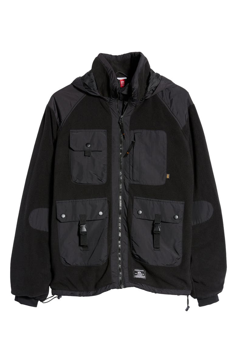 Alpha Industries Mix Media Fleece & Nylon Jacket, Alternate, color, 