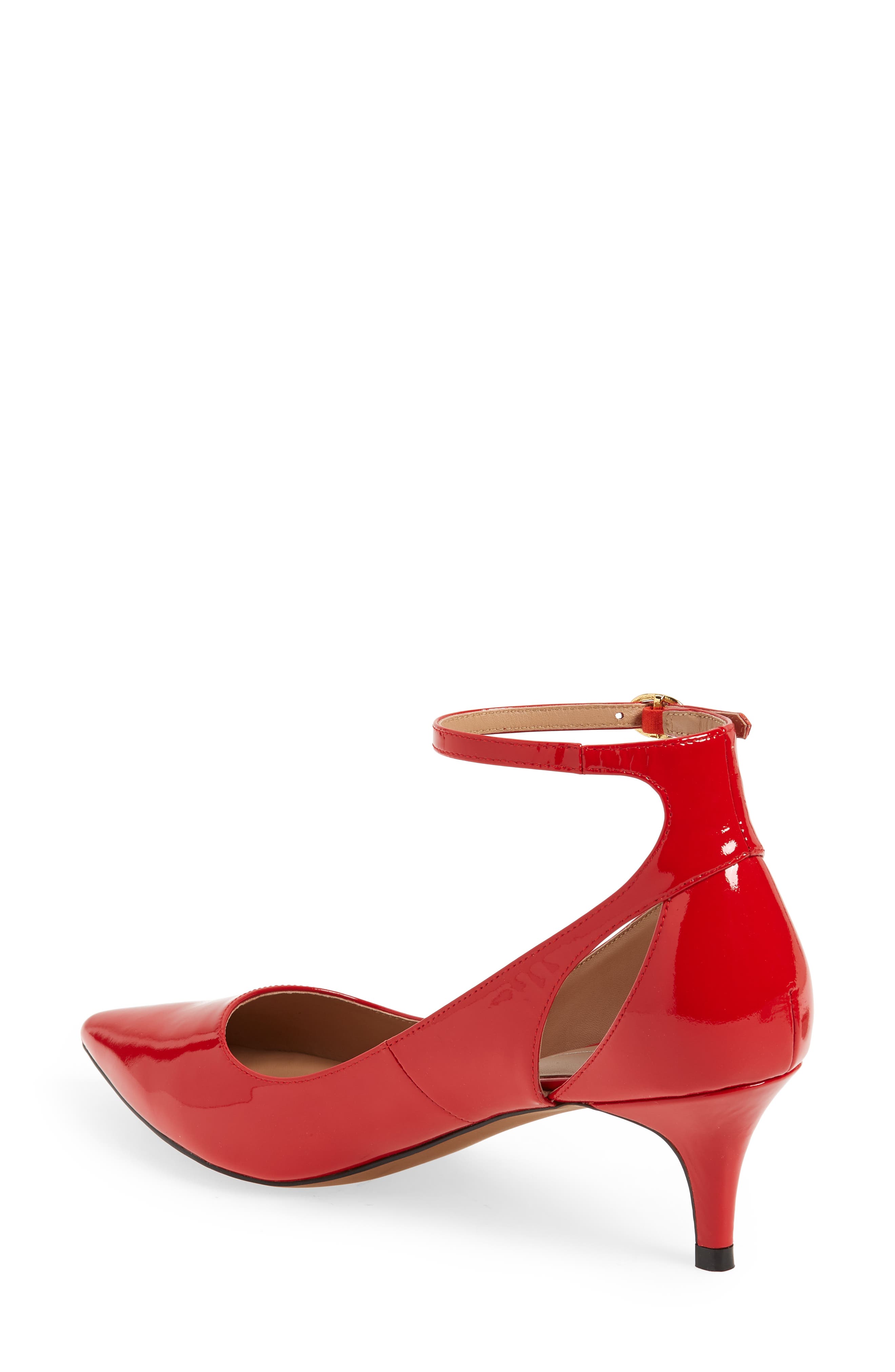 Carrie Ankle Strap Pump, Alternate, color, AURORA RED PATENT