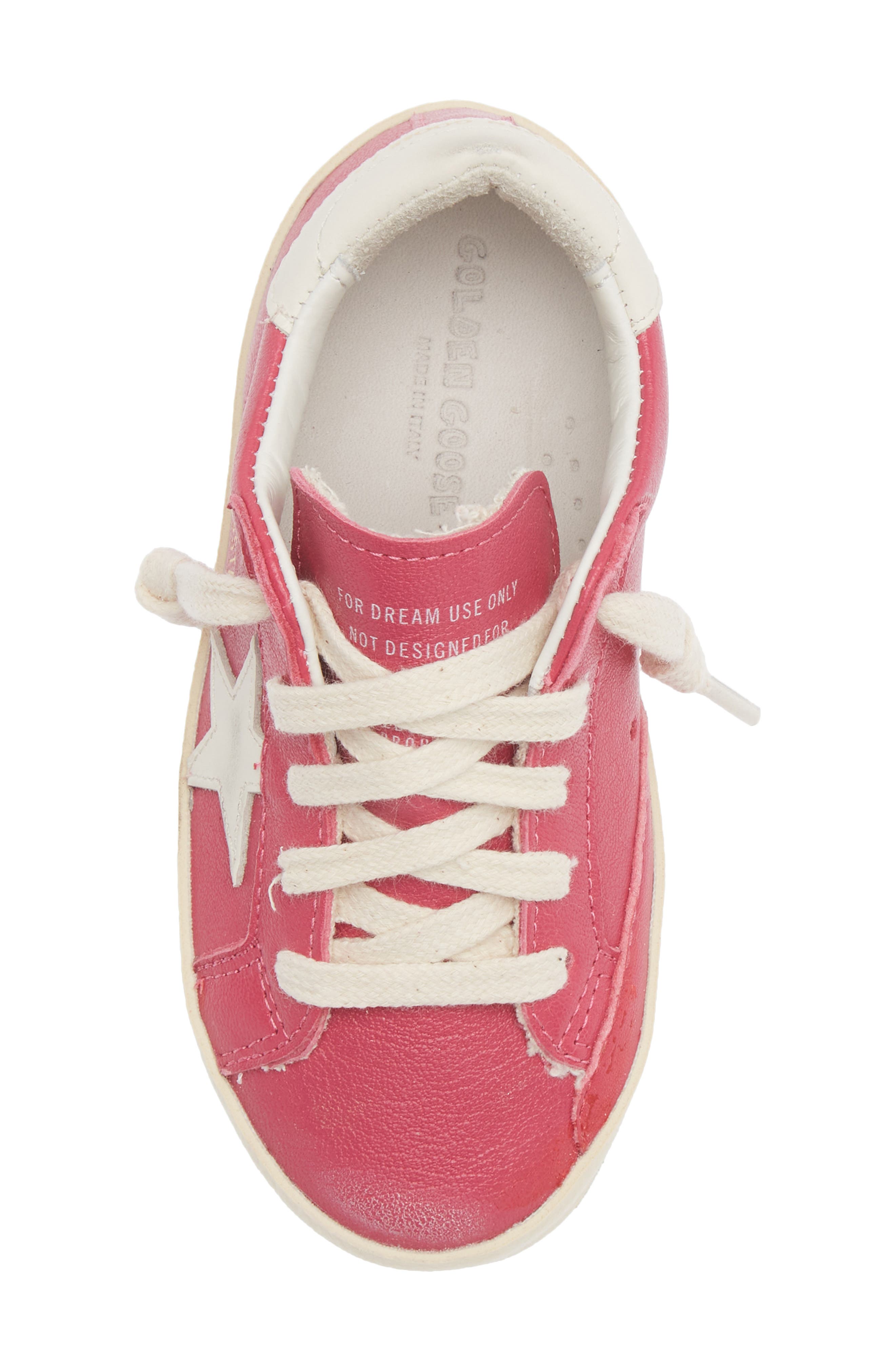 Kids' Super-Star Sneaker, Alternate, color, HOT PINK/ CREAM