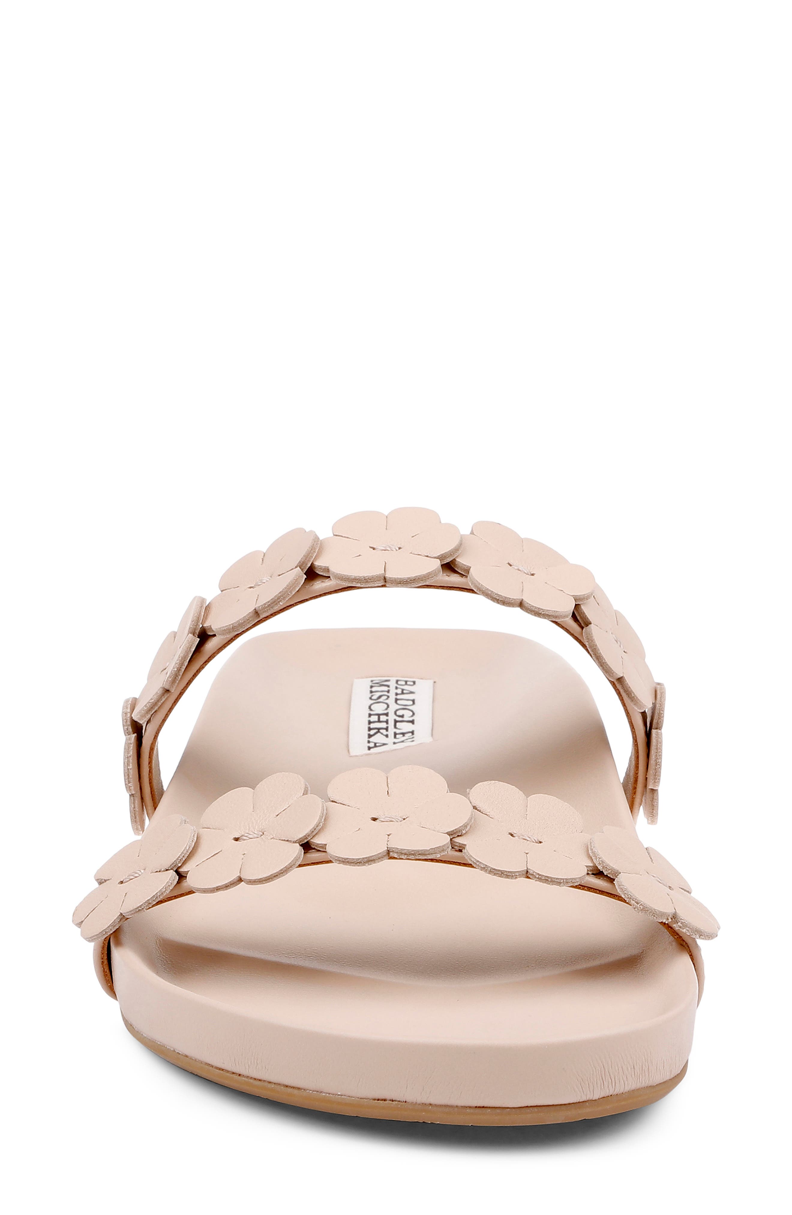 Waterbury Slide Sandal, Alternate, color, NUDE LEATHER