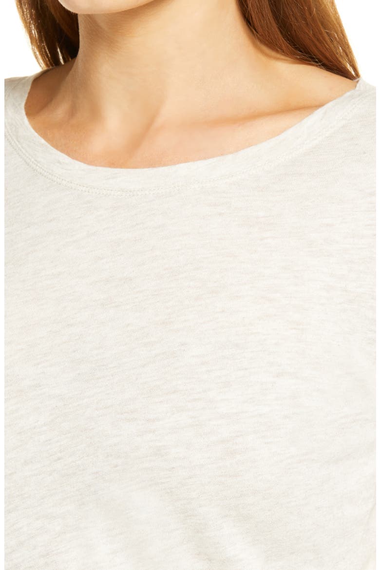Long Sleeve Crewneck T-Shirt, Alternate, color, BEIGE OATMEAL LIGHT HEATHER