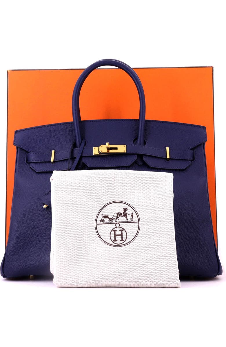 Pre-Owned Hermes Birkin Handbag Blue Epsom with Gold Hardware 35, Alternate, color, Bleu Saphir