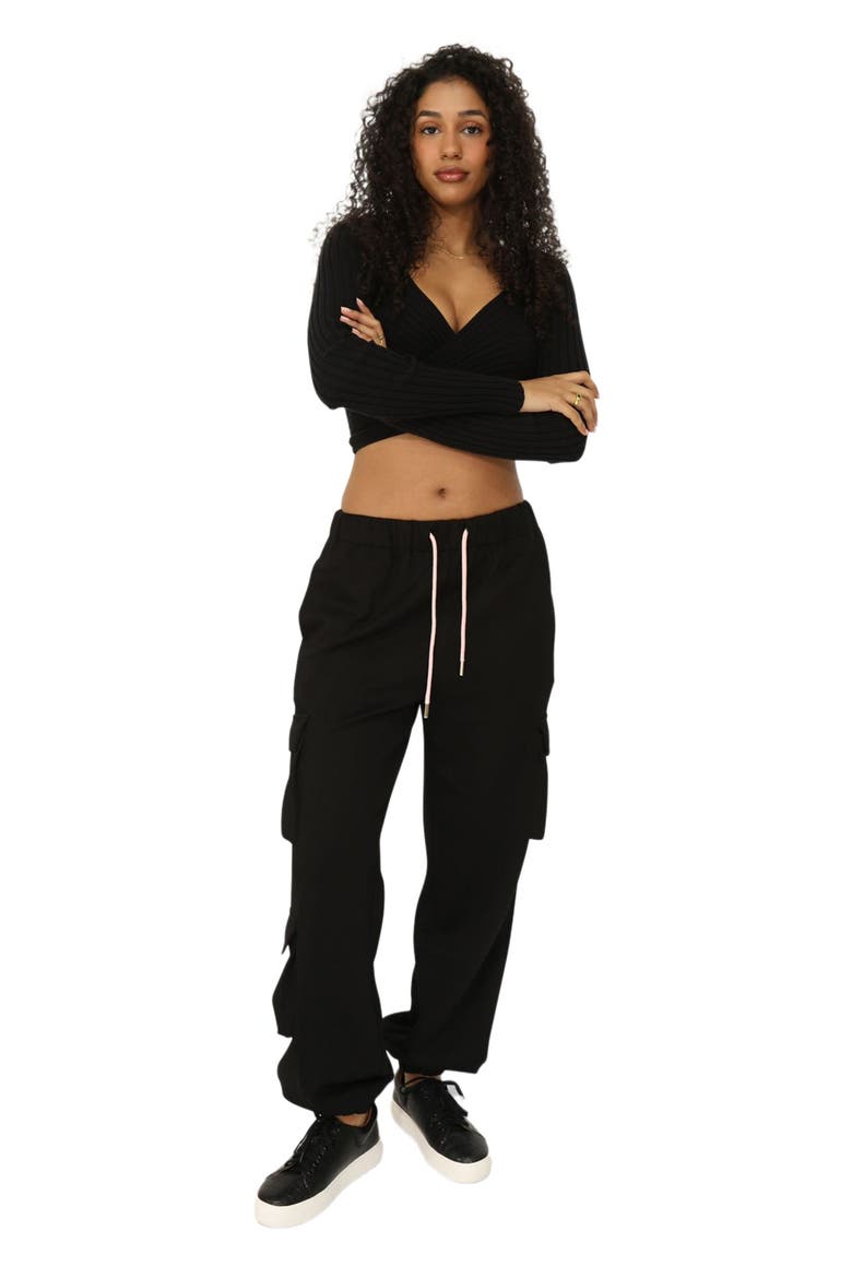 Perfect Match Cargo Trackpants, Main, color, Black