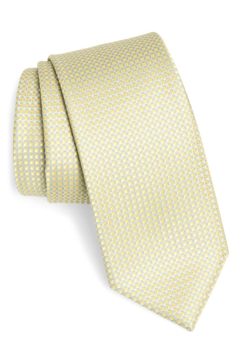 Alfena Geo Print Tie, Main, color, YELLOW