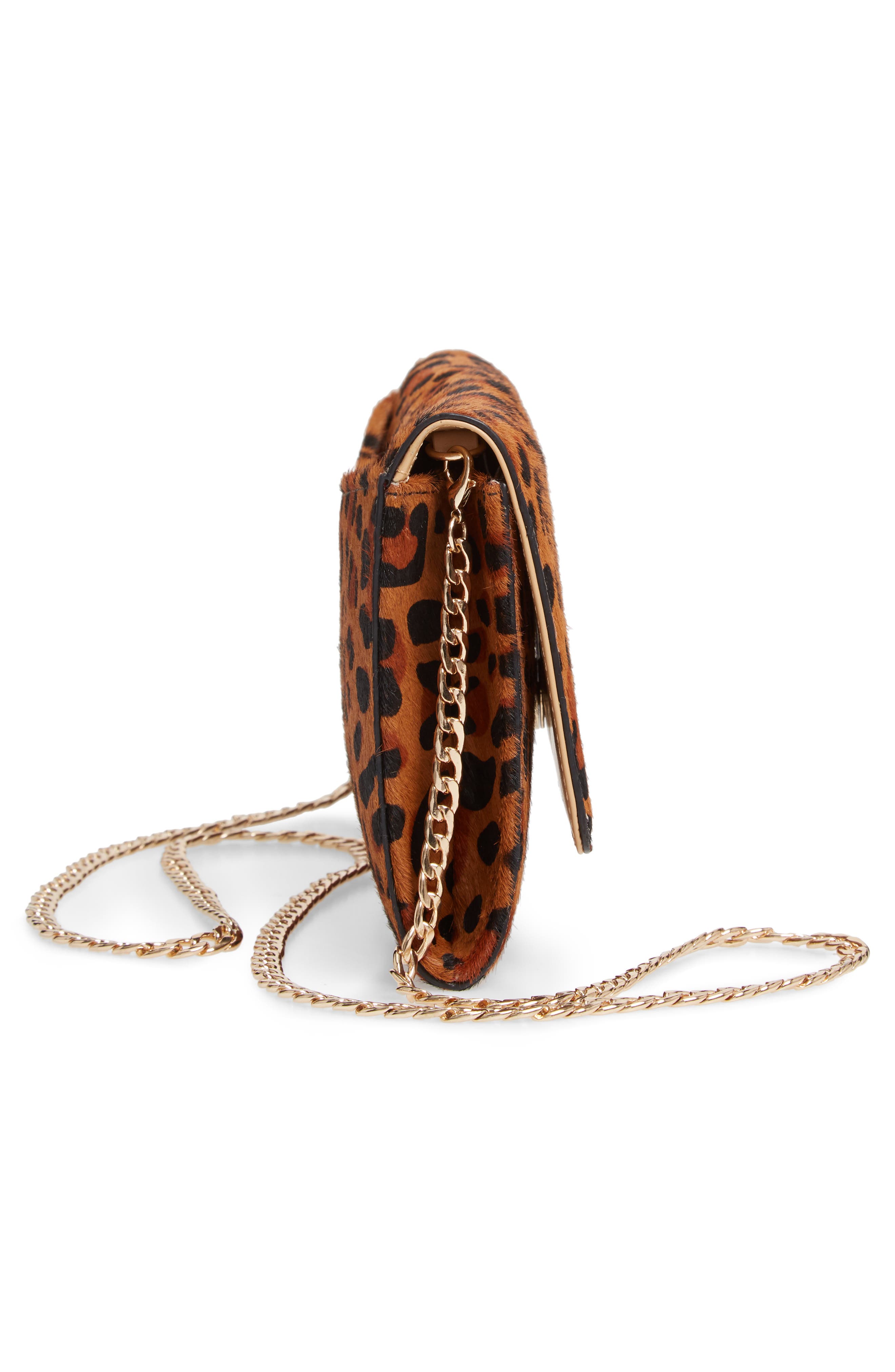 Selena Clutch, Alternate, color, BROWN AZTEC LEOPARD