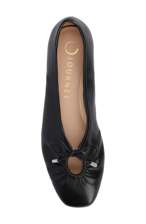 Journee Collection Callee Keyhole Square Toe Flat In Black