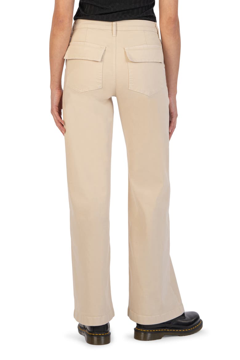 Meg Utility Pocket High Waist Wide Leg Pants, Alternate, color, BEIGE