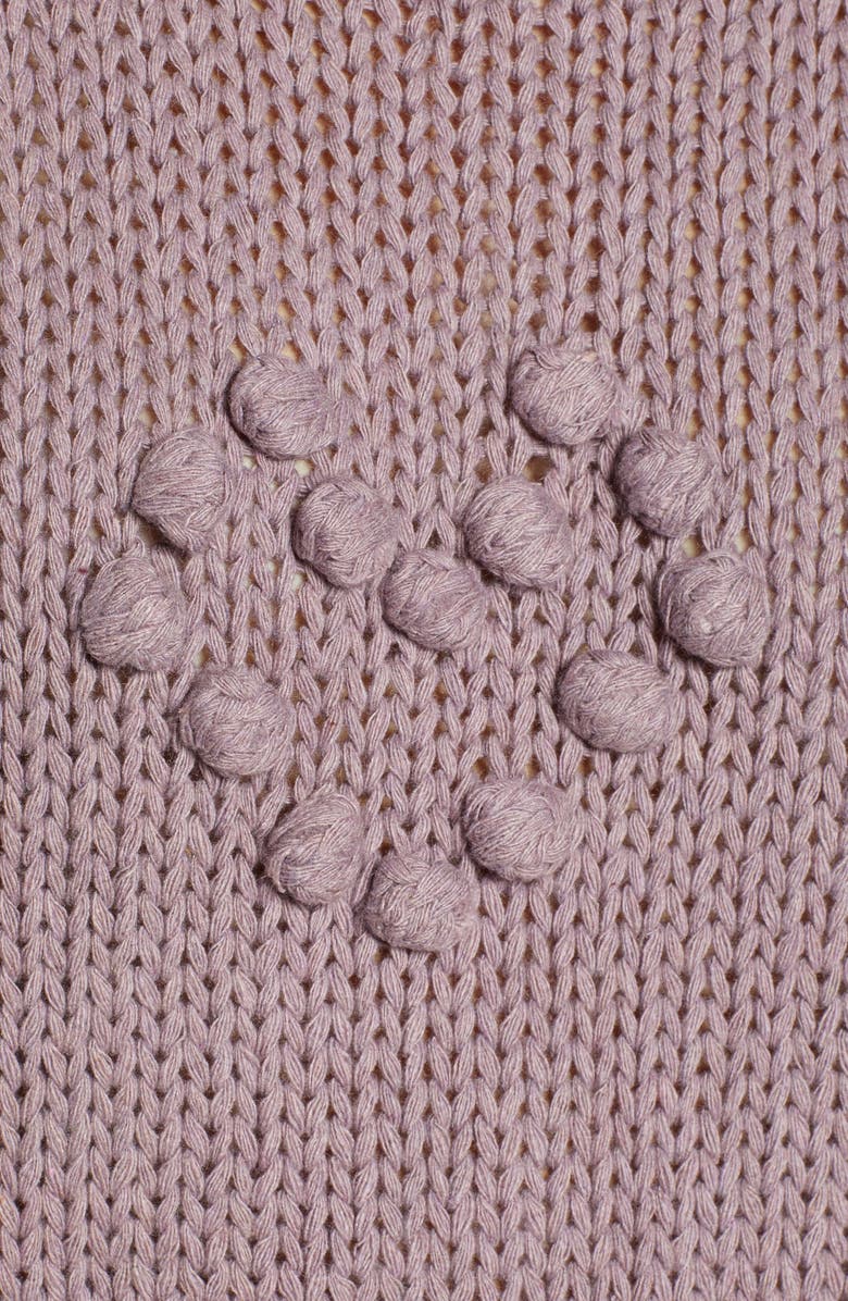 Woven Heart Placement Knot Knit Sweater, Alternate, color, 