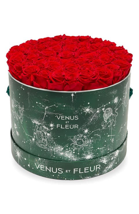 Large Round Holiday Zodiac Red Eternity Roses®