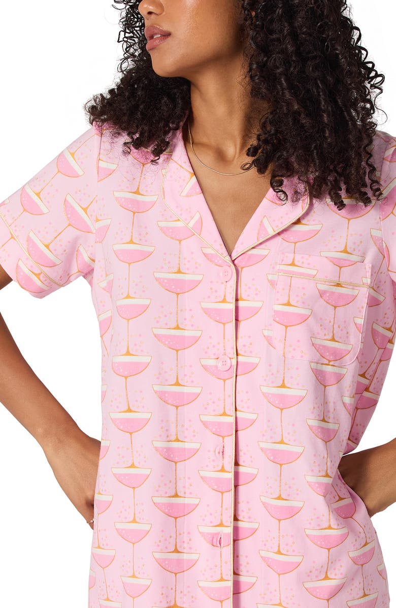 BedHead Pajamas Print Short Pajamas, Alternate, color, Pink Champagne Coupe