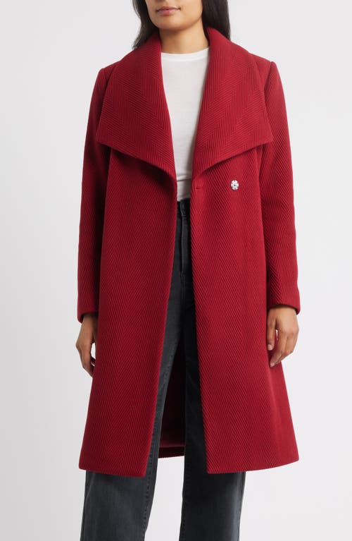 Sam Edelman Chevron Pattern Tie Waist Coat In Red