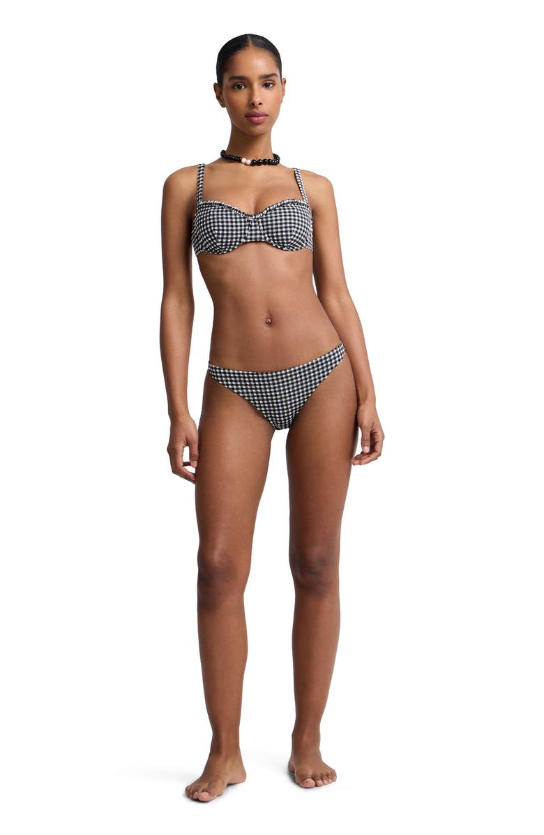 Onia Marilyn Underwire Bikini Top, Main, color, Black/White