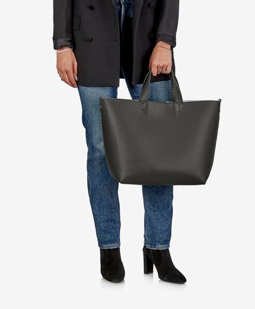 Gigi New York Austin Leather Tote Bag In Graphite