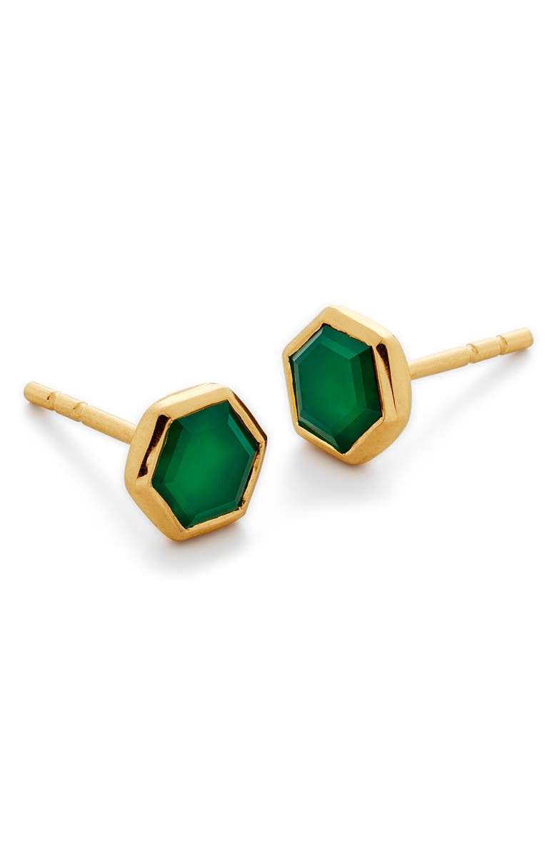 Monica Vinader x Kate Young Gemstone Stud Earrings, Main, color, 
