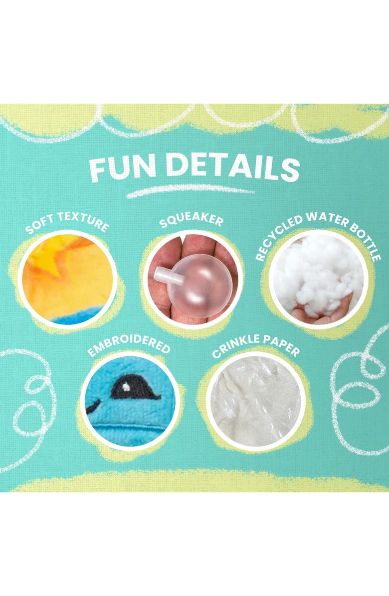 SnugArooz 3 Pack Plush Dog Toys, Alternate, color, Multicolored