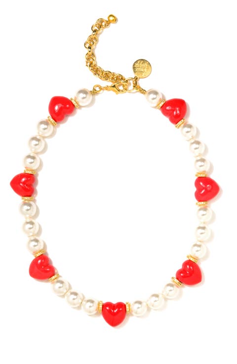 Heart to Heart Pearl Necklace