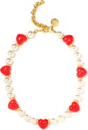 Venessa Arizaga Heart to Heart Pearl Necklace