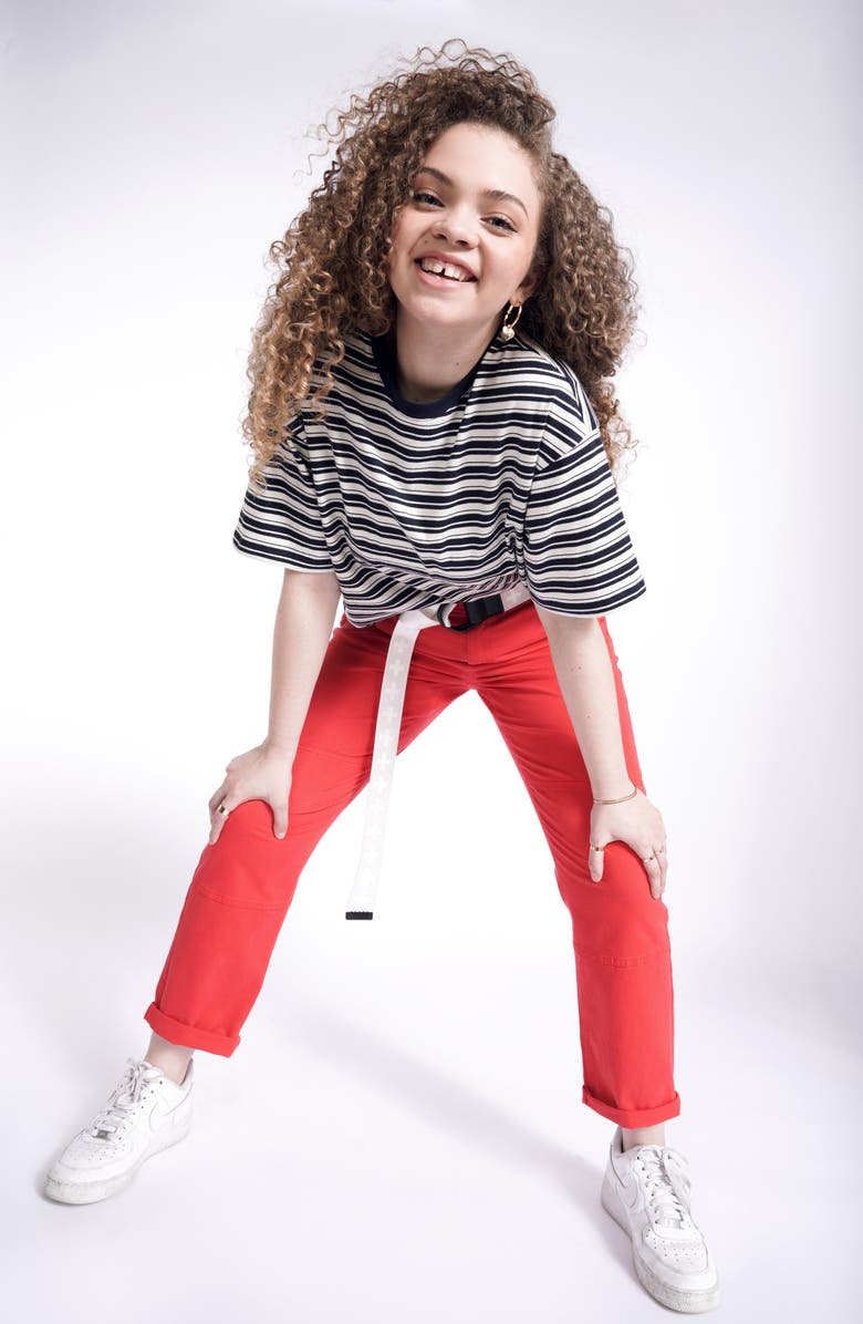 BP. + Wildfang Stripe Boxy T-Shirt, Alternate, color,