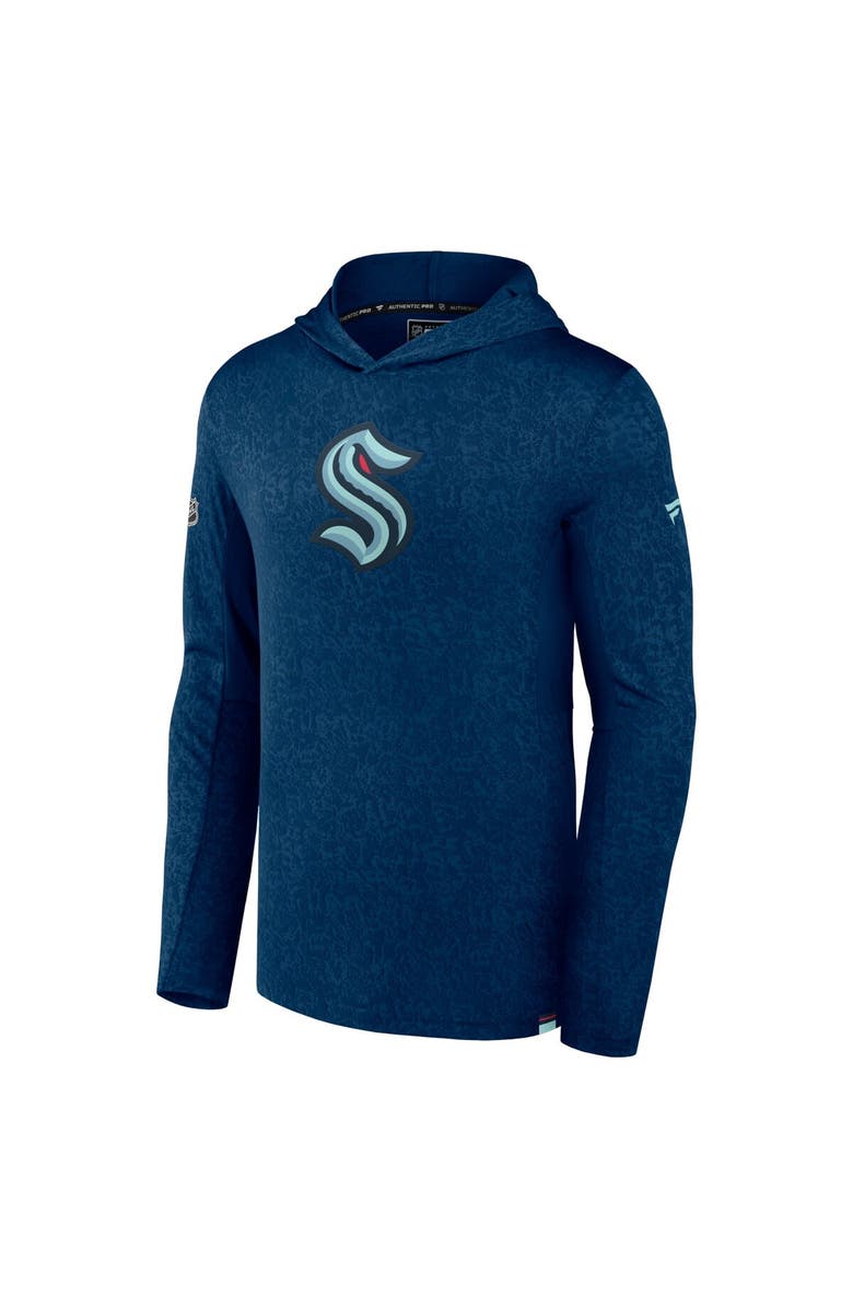 FANATICS Men's Fanatics Branded Deep Sea Blue Seattle Kraken Authentic Pro Lightweight Pullover Hoodie, Alternate, color, Navy
