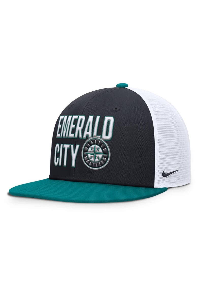 Men's Nike  Navy Seattle Mariners Pro Trucker Snapback Hat, Alternate, color, Navy