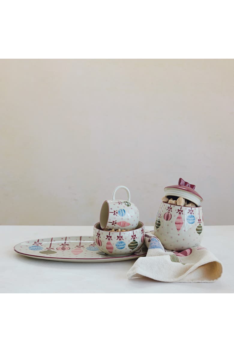 Hand-Painted Stoneware Wax Relief Dots Mug, Main, color, Multicolor