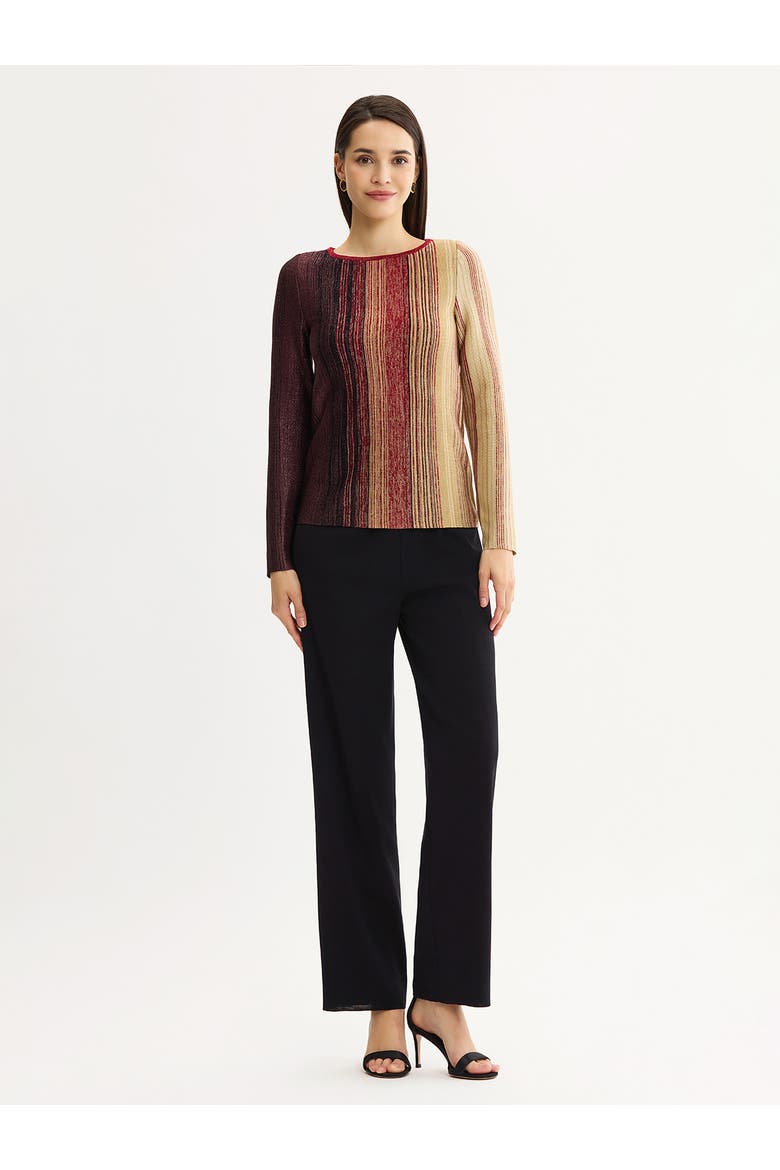 Lurex Knit Tunic, Alternate, color, Scarlet Red/Mahogany