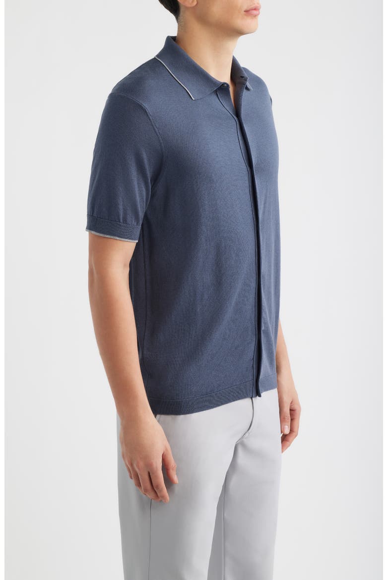 Harrison Knit Button-Up Shirt, Alternate, color, DARK BLUE