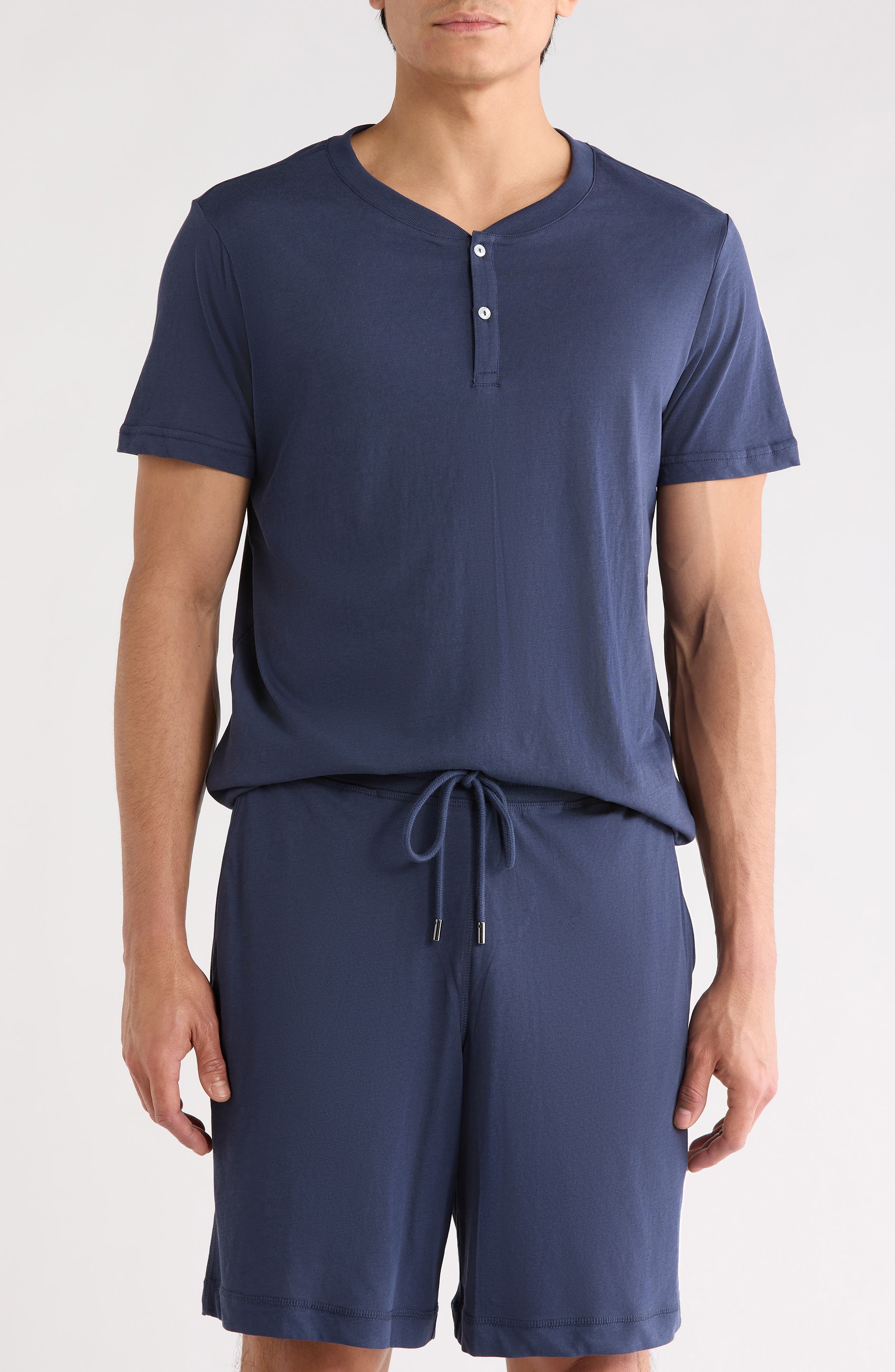 Daniel Buchler Lightweight Short Sleeve Sleep Henley
