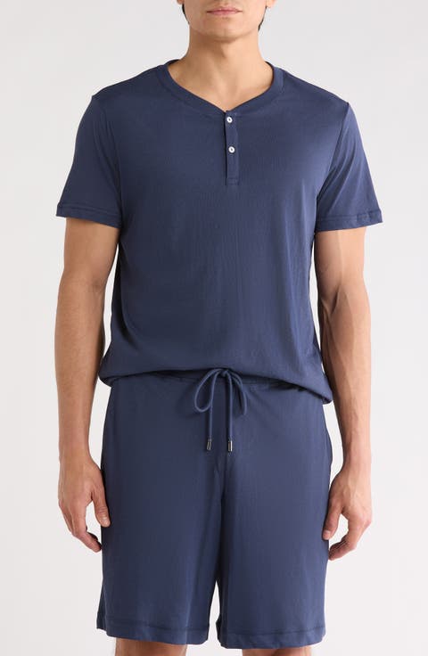 Lightweight Short Sleeve Sleep Henley