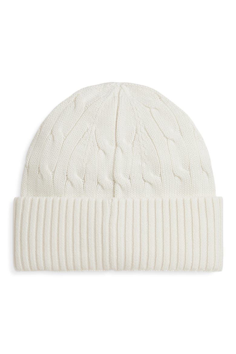 Kids' Cable Stitch Cotton Beanie, Alternate, color, NEVIS