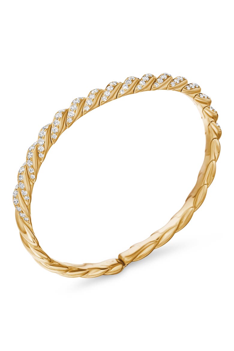 Pavéflex Bracelet in 18K Gold with Diamonds, Alternate, color, GOLD/ DIAMOND