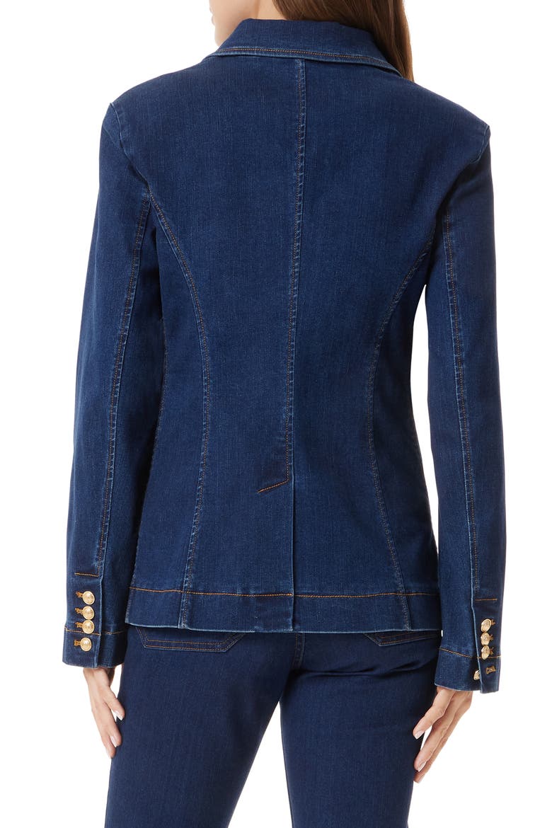Imogen Double Breasted Denim Blazer, Alternate, color, CAMEO
