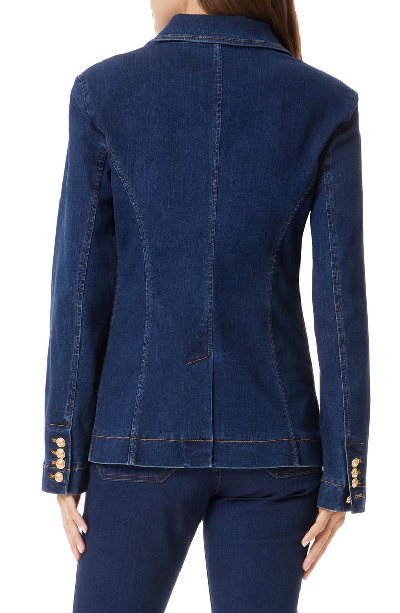 Sam Edelman Imogen Double Breasted Denim Blazer, Alternate, color, Cameo