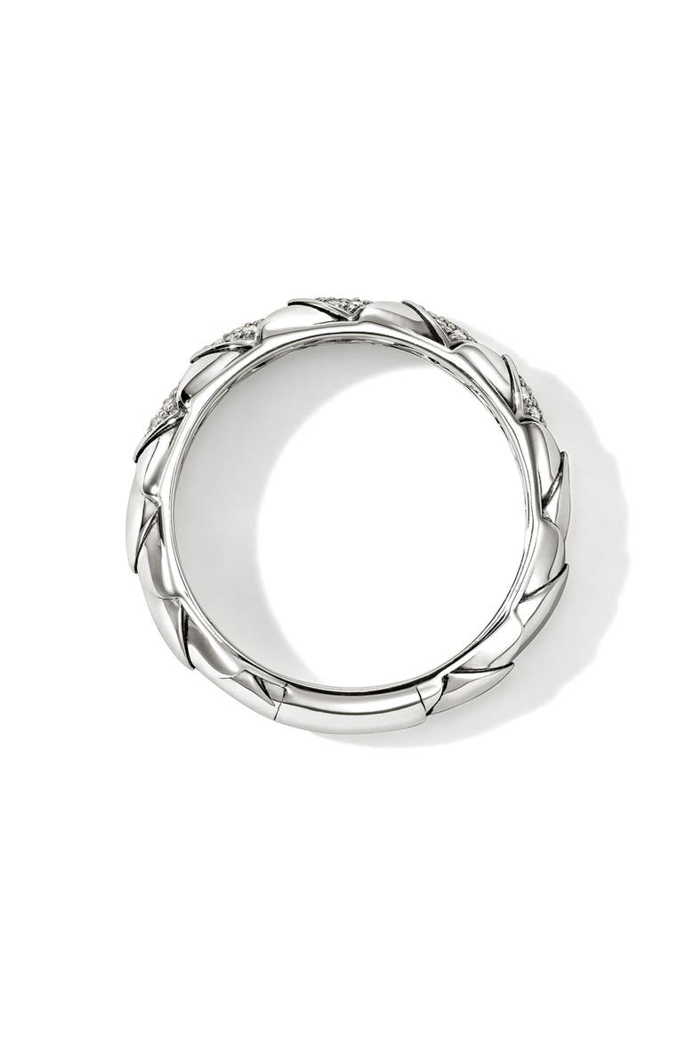 Naga Sterling Silver & Diamond Band Ring, Alternate, color, SILVER