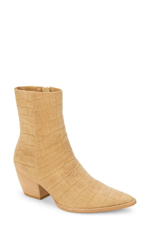 Caty Western Pointed Toe Bootie (Women)