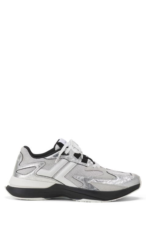 Jla Sneakers In Crinkled Metallic Leather