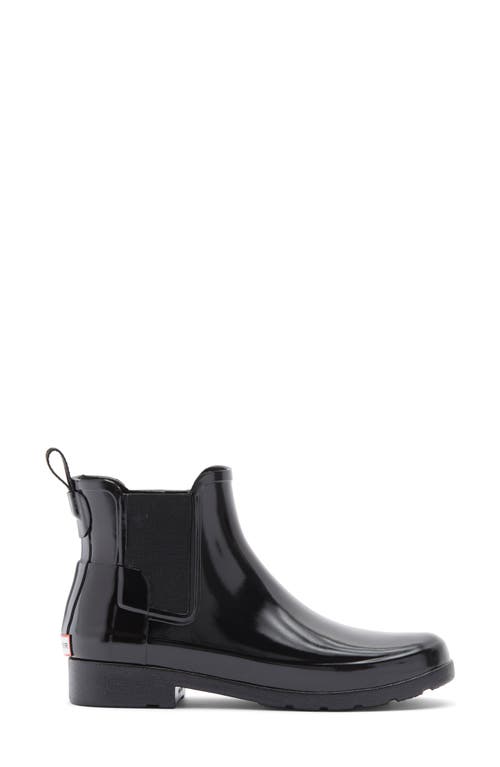 Hunter Original Refined Chelsea Waterproof Rain Boot In Black