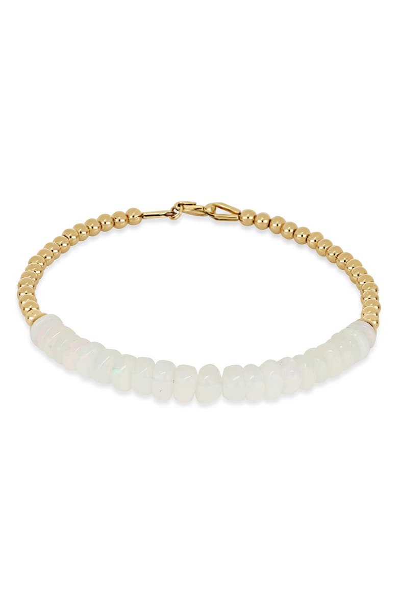 Bony Levy 14K Gold Iris White Opal Beaded Bracelet, Alternate, color, 